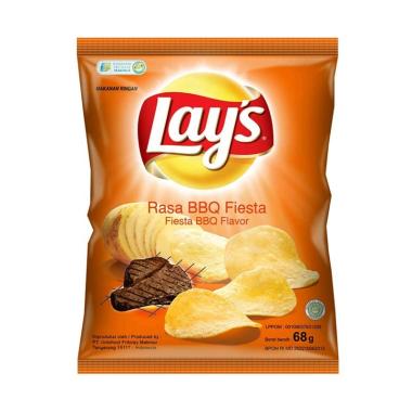 LAYS SNACK POTATO CHIPS BBQ FIESTA PCK 68g