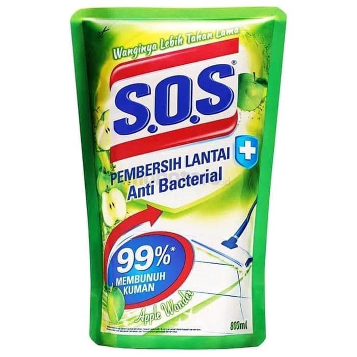 SOS PEMBERSIH LANTAI REFILL APPLE PCH 750mL
