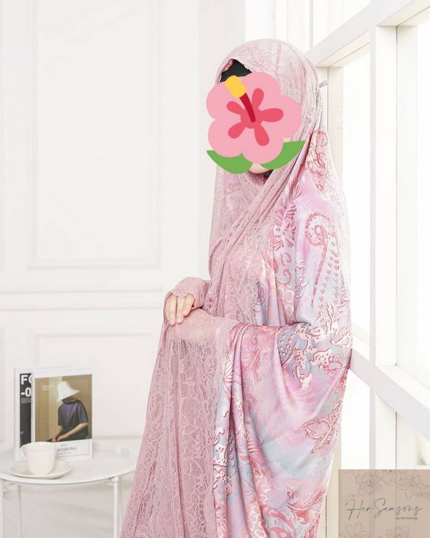 Mukena Herseasons Armani Silk Luxury Premium Printing Aurora
