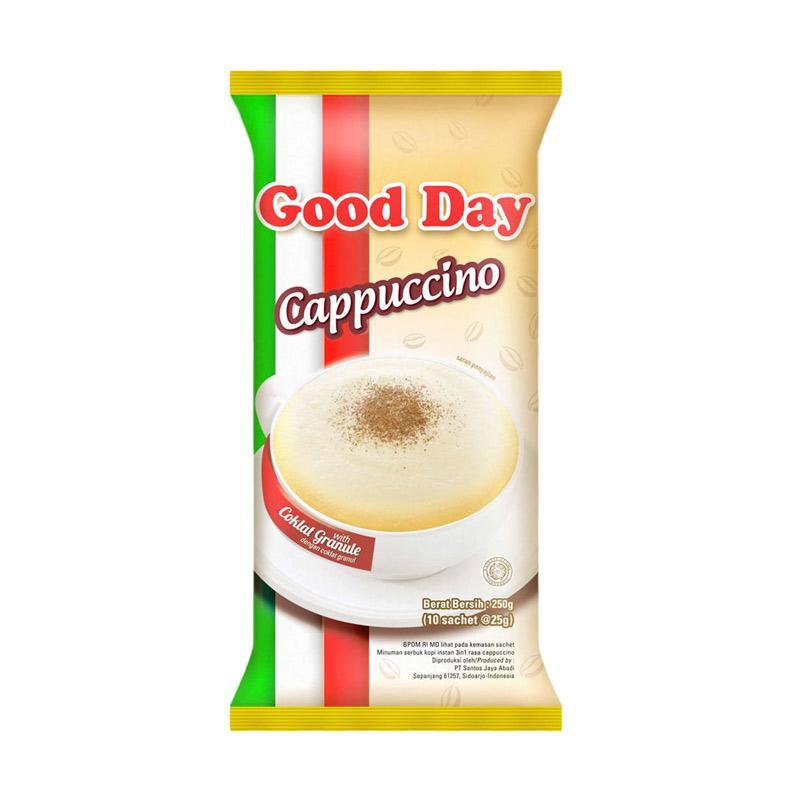 GOOD DAY KOPI INSTANT CAPPUCCINO W/COKLAT GRANUL PCK 10x25g
