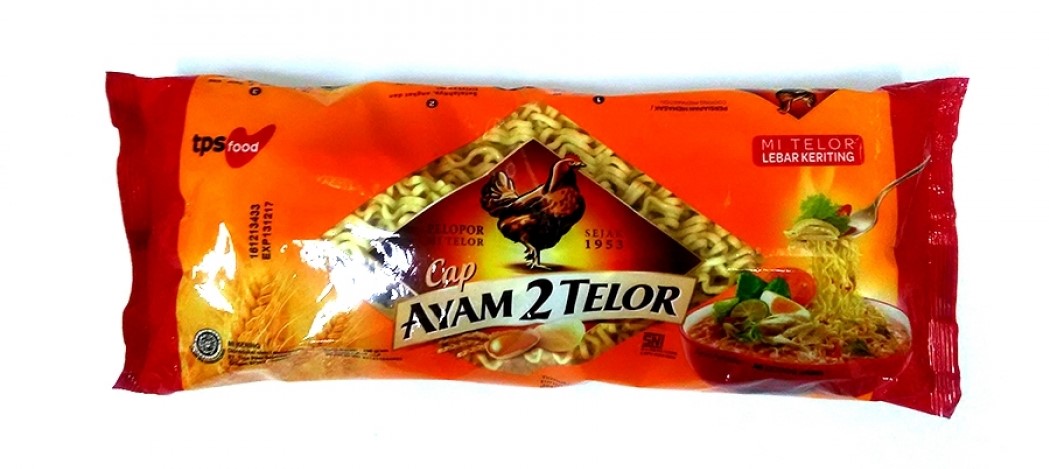 AYAM 2 TELOR MIE TELOR LEBAR KERITING PCK 200g