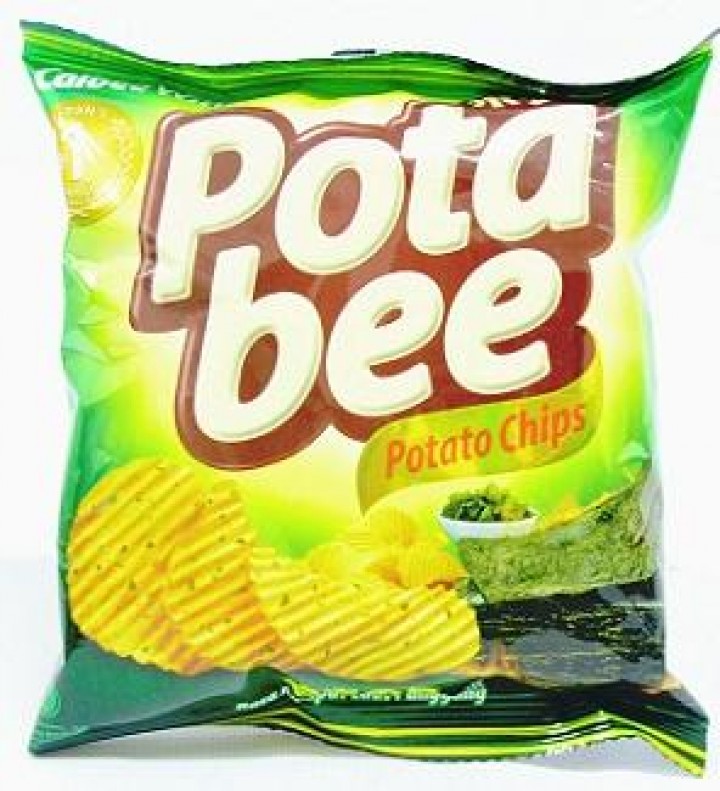 POTABEE SNACK POTATO CHIPS SEAWEED PCK 68g