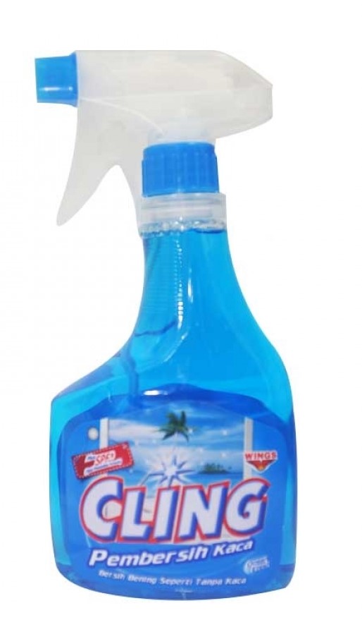 CLING PEMBERSIH KACA PUMP BIRU BTL 440mL