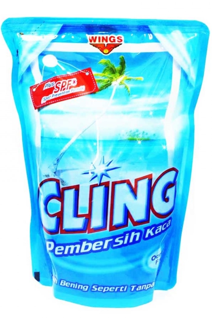 CLING PEMBERSIH KACA REFILL BIRU PCH 425mL