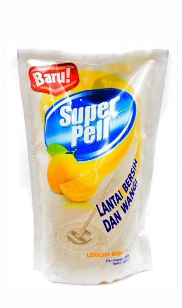 SUPER PELL PEMBERSIH LANTAI REF LEMON GINGER PCH 780 770mL