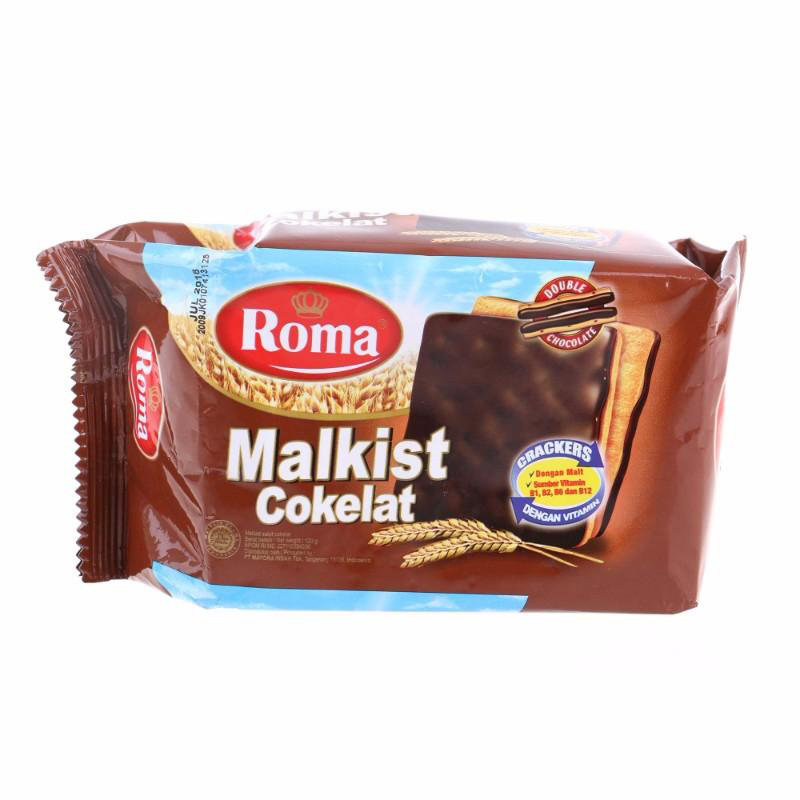 ROMA CRACKERS MALKIST COKELAT PCK 105g